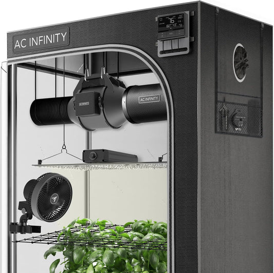 AC Infinity Advance Grow System 2x4, 2-Plant Kit, WiFi-Integrated Grow Tent Kit, Automate Ventilation, Circulation, Schedule Full Spectrum Samsung LM301H LED Grow Light