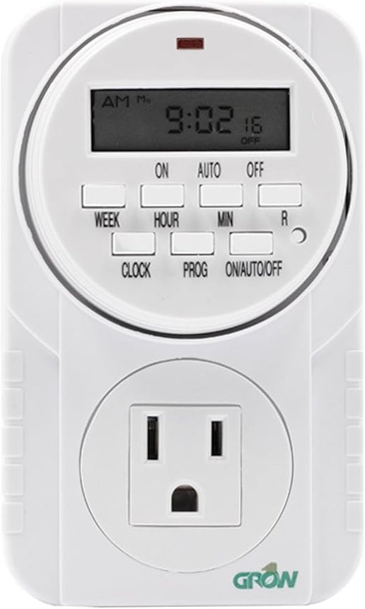 Grow1 Hydroponic 120V Single Outlet Digital Timers